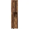 Image de vidaXL Ensemble d'armoires de salle de bain TULUM vieux bois 37 x 31,5 x 203 cm