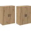 Image de vidaXL Armoire murale 2 pcs Chêne Artisan 69,5 x 34 x 90 cm Bois composite