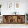 Image de Armoire de rangement vidaXL, lot de 3, bois recyclé, 60 x 35 x 70 cm