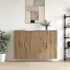 Image de vidaXL Armoire murale, 2 pièces, chêne artisanal, 69,5 x 34 x 90 cm