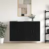 Image de vidaXL Armoire murale 2 pcs noir aspect chêne 69,5 x 34 x 90 cm