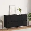 Image de Buffets vidaXL, lot de 2, noir, aspect chêne