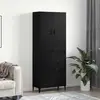 Image de vidaXL Meuble haut, 2 pièces, imitation chêne noir, 69,5 x 34 x 180 cm