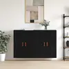 Image de vidaXL Armoire murale, 2 pièces, noire, imitation chêne, 69,5 x 34 x 90 cm