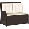 Image de Banc de jardin VidaXL en polyrotin marron