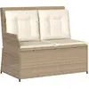 Image de Banc de jardin VidaXL en polyrotin beige