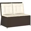 Image de Banc de jardin VidaXL en polyrotin marron