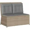 Image de Banc de jardin VidaXL en polyrotin beige