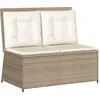 Image de Banc de jardin VidaXL en polyrotin beige