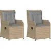Image de vidaXL Banc de jardin 2 pcs Beige Poly-Rattan