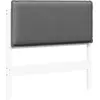 Image de vidaXL Tête de lit rembourrée blanche et gris clair 90 cm