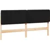 Image de vidaXL Tête de lit rembourrée avec tête de lit marron et noir 200 cm