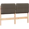 Image de vidaXL Tête de lit rembourrée marron et taupe 140 cm