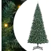Image de vidaXL Arbre de Noël artificiel pré-éclairé avec jeu de boules vert