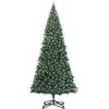 Image de vidaXL Arbre de Noël artificiel pré-éclairé avec jeu de boules vert