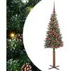 Image de Arbre de Noël fin, vert, 150 cm (vidaXL)