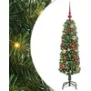 Image de vidaXL Sapin de Noël artificiel avec 150 LEDs avec support Vert 120 cm