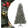 Image de vidaXL Arbre de Noël artificiel vert 210 cm PVC, plastique et acier