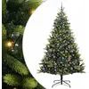 Image de vidaXL Sapin de Noël artificiel pliant avec 300 LED vert 180 cm