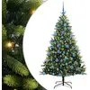 Image de vidaXL Sapin de Noël artificiel pliant avec 300 LED vert 180 cm