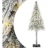 Image de vidaXL Sapin de Noël avec 300 LED Blanc 210 cm PE et acier