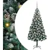 Image de vidaXL Arbre de Noël artificiel avec 300 LED avec support Vert 210 cm