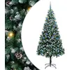 Image de vidaXL Arbre de Noël artificiel avec 300 LED avec support Vert 210 cm