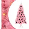 Image de Arbre de Noël vidaXL, rose, 150 cm, en PVC