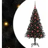 Image de Arbre de Noël noir vidaXL, 120 cm, en PVC