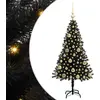 Image de Arbre de Noël noir vidaXL, 120 cm, en PVC