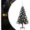 Image de Arbre de Noël noir vidaXL, 120 cm, en PVC