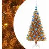 Image de Arbre de Noël vidaXL, couleur or, 120 cm, en PET