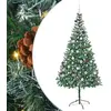 Image de vidaXL Arbre de Noël artificiel vert 210 cm PVC et acier