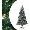 Image de vidaXL Sapin de Noël artificiel pré-éclairé vert 120 cm