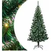 Image de vidaXL Sapin de Noël artificiel pré-éclairé vert 150 cm