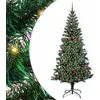 Image de vidaXL Sapin de Noël artificiel pré-éclairé vert 210 cm