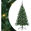 Image de vidaXL Arbre de Noël artificiel pré-éclairé vert 120 cm PVC