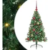 Image de vidaXL Arbre de Noël artificiel pré-éclairé vert 120 cm PVC