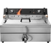 Image de SucceBuy 3000 W friteuse à dinde électrique, 30,6 Qt/29 l friteuse commerciale avec panier, contrôle de la température, acier inoxydable, pour une utilisation dans les cuisines et les restaurants, argent