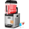Image de SucceBuy Machine à slushy commerciale, réservoir unique de 12 l, 48 tasses, acier inoxydable, pour la maison, les fêtes, les restaurants, les cafés, les bars