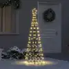 Image de Vidaxl Arbre De Noël Led Avec 390 Led Blanc Chaud 250 Cm Fer