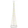 Image de Arbre de Noël LED, lumière blanche chaude, 190 cm, structure en métal