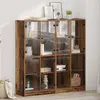 Image de vidaXL Buffet haut 2 pièces en bois recyclé 68 x 37 x 142 cm en aggloméré