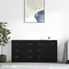 Image de vidaXL Sideboards 2 pcs noir imitation chêne 70 x 35,5 x 67,5 cm