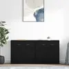 Image de vidaXL Sideboards 2 pcs noir imitation chêne 70 x 35,5 x 67,5 cm