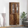 Image de vidaXL Highboard vieux bois 69,5 x 34 x 180 cm Bois composite