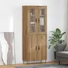 Image de vidaXL Highboard Chêne Artisan 69,5 x 34 x 180 cm Matériau dérivé du bois