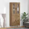 Image de Buffet haut vidaXL en chêne Artisan 69,5 x 34 x 90 cm, bois d'ingénierie