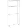 Image de vidaXL Étagère pour machine à laver blanche 70 x 27 x 136 cm Aluminium