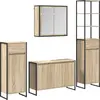 Image de vidaXL Ensemble de meubles de salle de bain avec tiroirs en bois composite chêne Sonoma